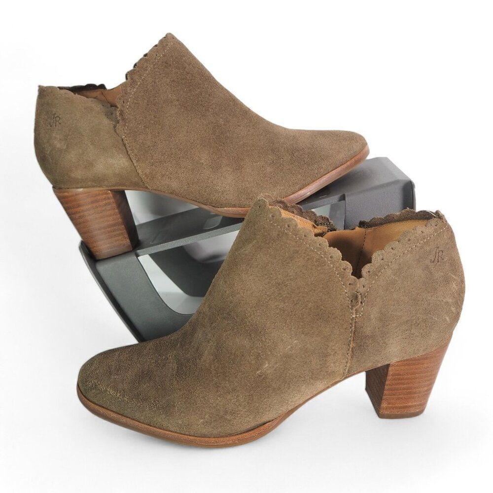Jack Rogers‎ Marianne Suede Ankle Booties Brown Women's 6M
